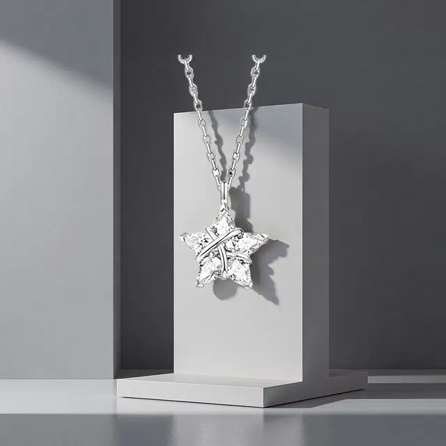 前方大荒野 许愿星锁骨链闪亮幸运星星镶钻轻奢独特小众设计时尚精致 合金 项链 女款