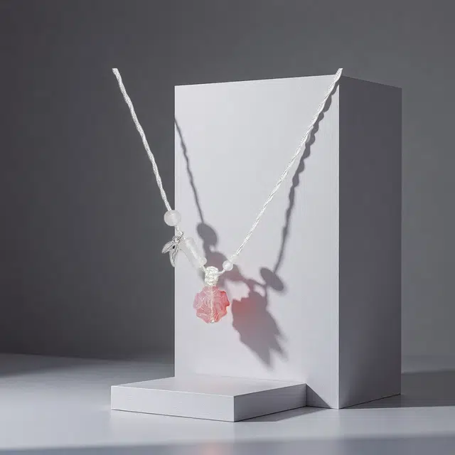 前方大荒野 山茶花竹节锁骨链节节高清新甜美少女心优雅迷人时尚潮流精致气质#好运 菩提根 项链 女款