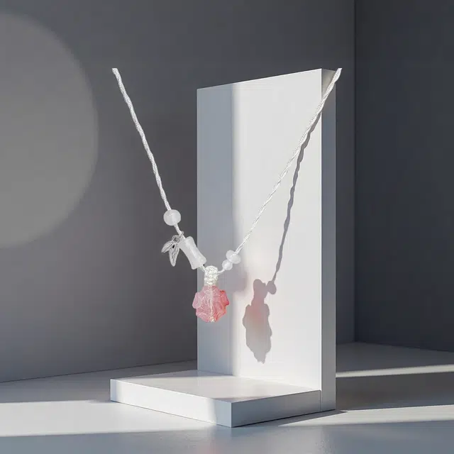 前方大荒野 山茶花竹节锁骨链节节高清新甜美少女心优雅迷人时尚潮流精致气质#好运 菩提根 项链 女款