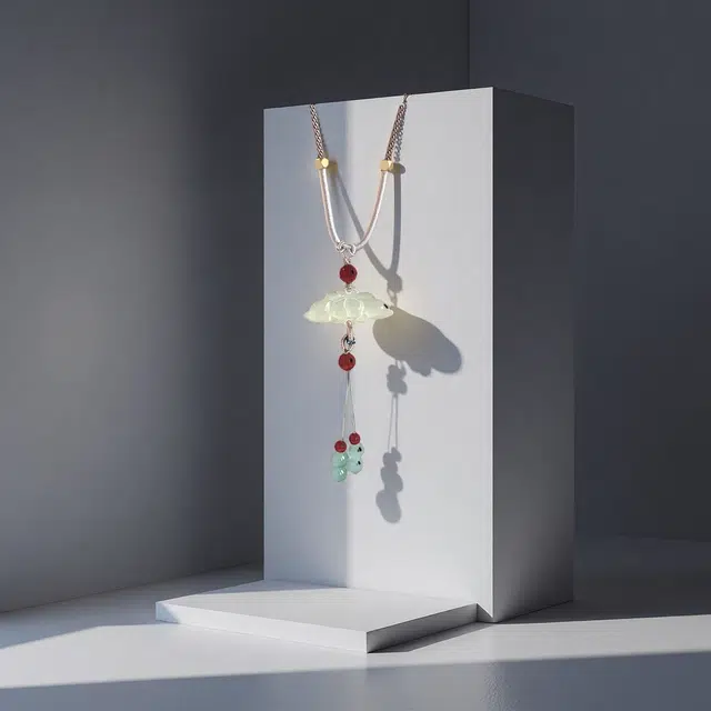 前方大荒野 睡莲转运珠锁骨链好运莲莲招财纳福新中式时尚潮流轻奢独特文雅精致#好运 菩提根 项链 女款