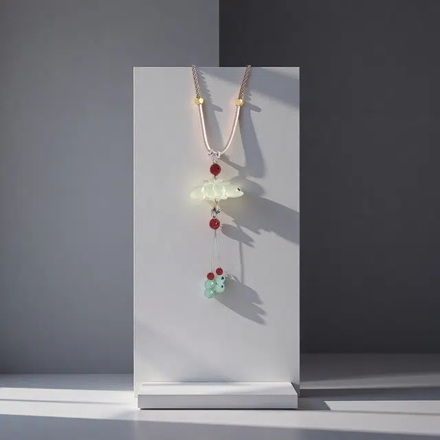 前方大荒野 睡莲转运珠锁骨链好运莲莲招财纳福新中式时尚潮流轻奢独特文雅精致#好运 菩提根 项链 女款