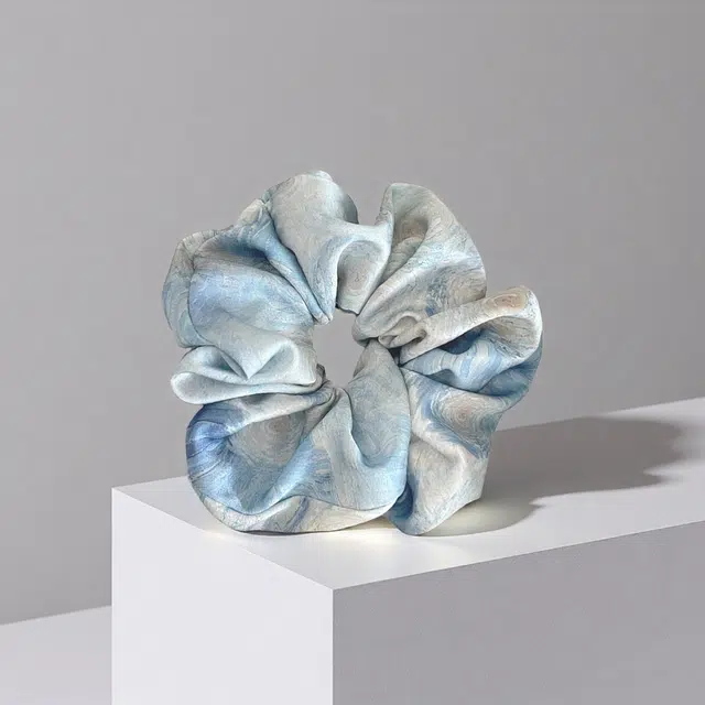 前方大荒野 扎染缎面大肠圈简约拼色清新甜美日常百搭温柔迷人扎马尾精致气质#好运 棉麻 发圈 女款