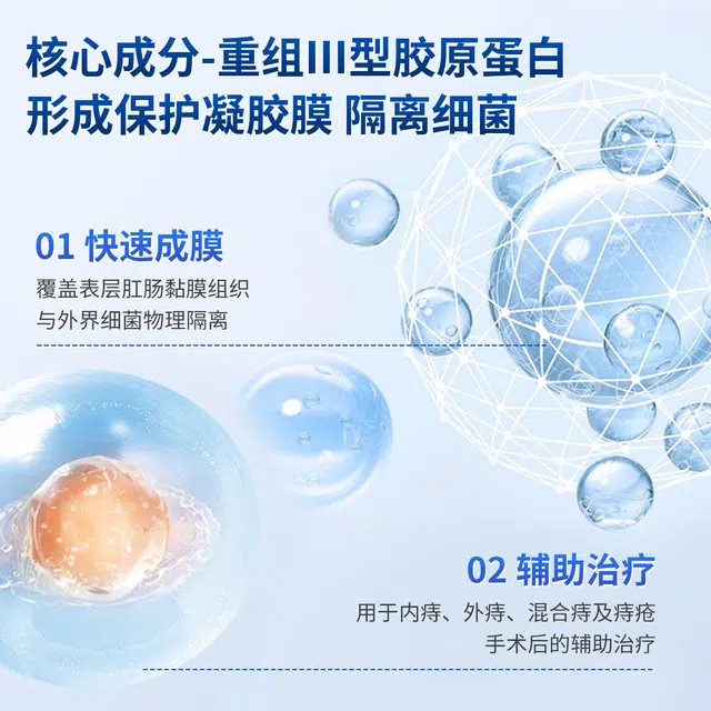 仁和 医用重组胶原蛋白痔疮凝胶 滋润消肿舒缓