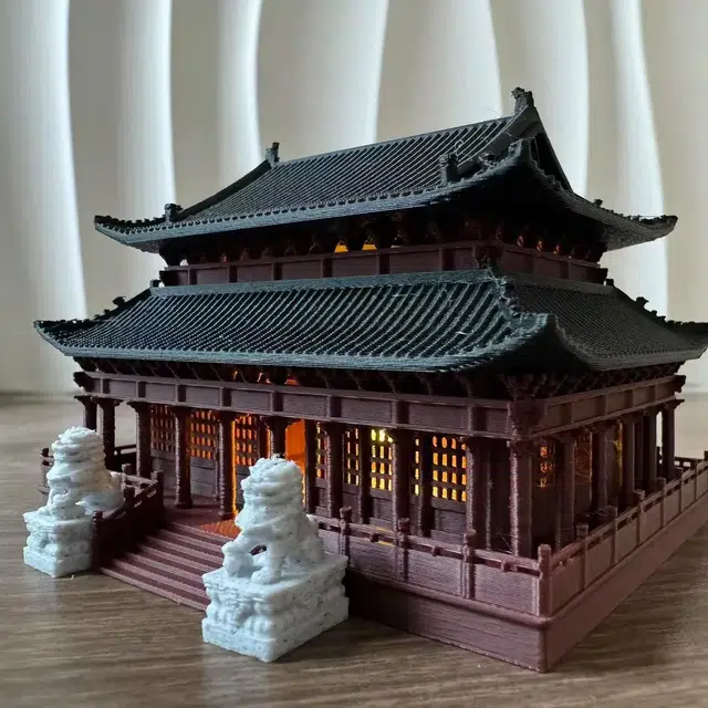 喜顽童 带灯太和殿中式宫殿摆件庭院仿真 建筑模型
