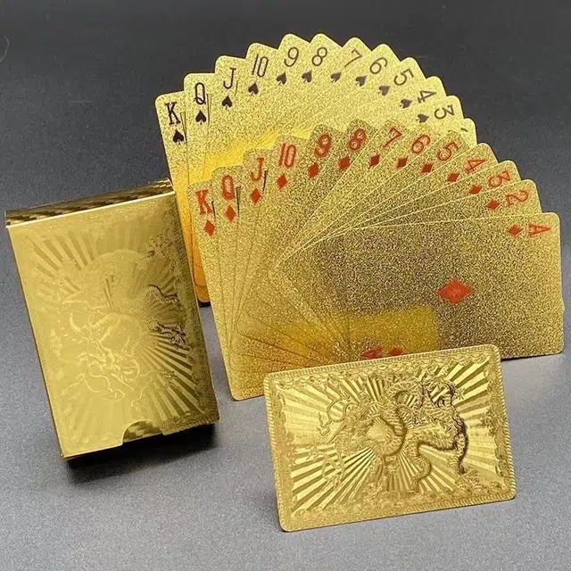 喜顽童 土豪金创意磨砂压边外壳澳门风云同款金银黑 扑克/德州/掼蛋/花切