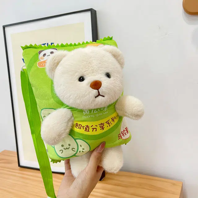 喜顽童 薯片小熊穿衣小熊 萌宠可爱 玩偶周边