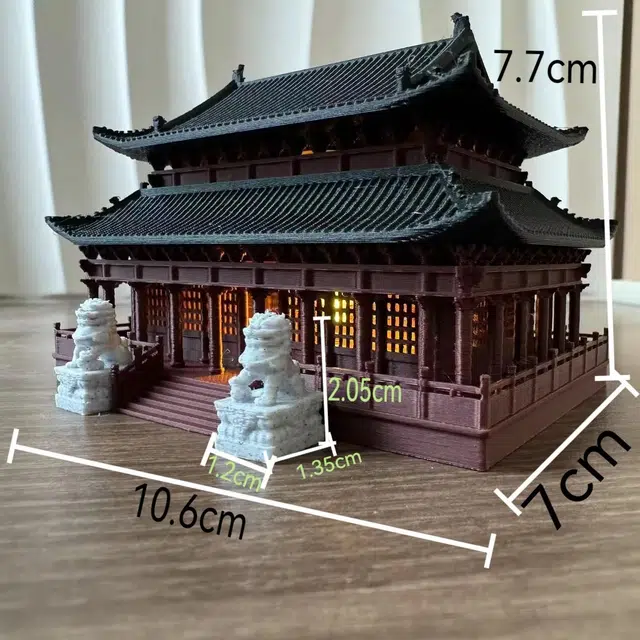 喜顽童 带灯太和殿中式宫殿摆件庭院仿真 建筑模型