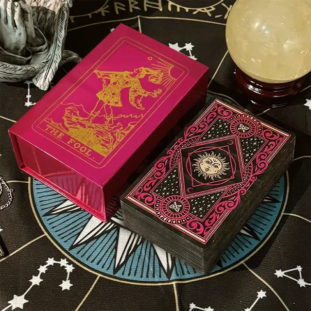 喜顽童 经典塔罗牌太阳红防水卡牌游戏命运塔罗 扑克/德州/掼蛋/花切
