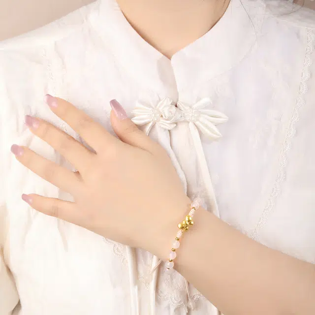 【在逃公主】 老凤祥 蝴蝶结 精致甜美唯美轻奢优雅小众浪漫年轻气质时尚大气高级小香风转运招财设计#好运 足金 按克计价 黄金手链 女款