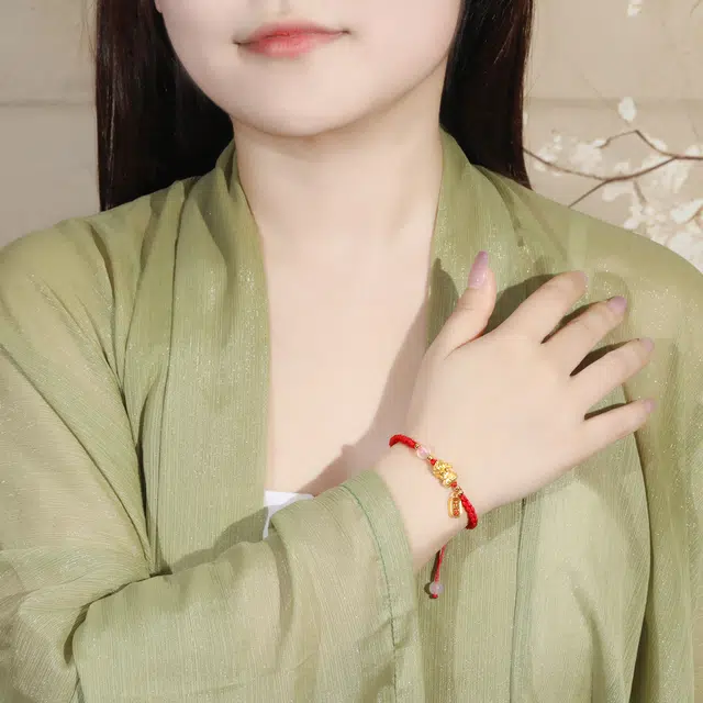 【岁岁平安】 老凤祥 貔貅宝宝 精致可爱唯美轻奢新中式国风国潮招财纳福吞金兽高级感设计#好运 足金 按克计价 黄金手链 男女同款情侣款