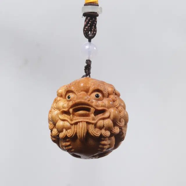 物㯖 太行陈化时来转转把玩镂空工艺解压小摆件招财纳福 创意复古中式工艺实木质工艺品办公书桌装饰品 崖柏 把件 男女同款情侣款