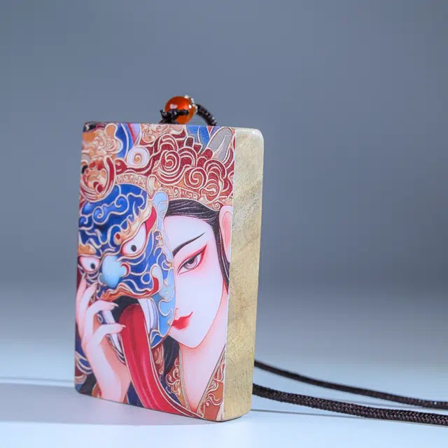 物㯖 精心凝神高级感民族风个性转运佛牌国潮新中式轻奢毛衣链素雅白搭小众出街神器静心凝神平安顺遂#好运 楠木 项链 男女同款情侣款