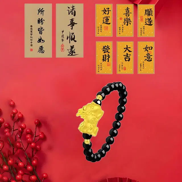 物㯖 极简轻奢高级文玩佛珠高品质天花板念珠转运开运念珠盘玩新宠出街神器考试上岸#好运 黑檀 手串 男女同款情侣款