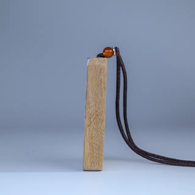 物㯖 掌心禅意国潮简约设计高级感个性转运佛牌新中式日常轻奢素雅百搭时尚出街神器吉祥止止#好运 楠木 木作项链 男女同款情侣款