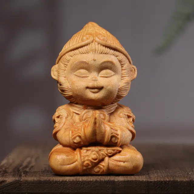 物㯖 国潮新中式轻奢高级感小众装饰品工艺品车载挂件湘工雕刻 随身携带盘玩解压 汽车包包开运文玩#好运 崖柏 把件 男女同款情侣款