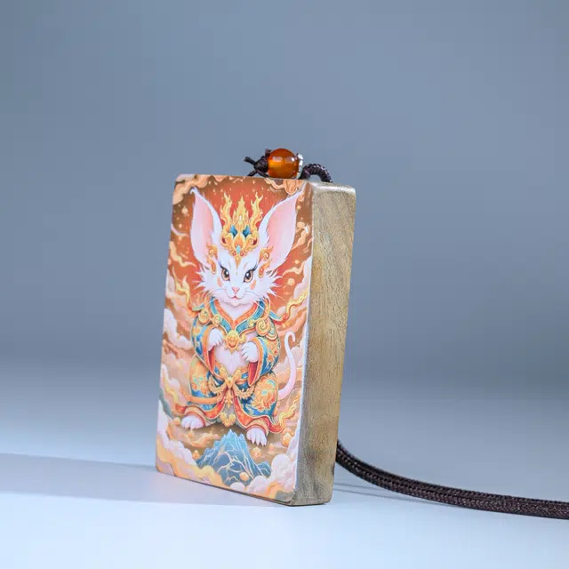 物㯖 新中式国潮简约设计轻奢高级感守护神个性转运佛牌时尚百搭小众#好运 楠木 项链 男女同款情侣款