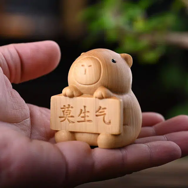 物㯖 太行陈化料时来转转把玩镂空工艺解压招财纳福 创意复古中式工艺实木质工艺品办公书桌装饰品#好运 崖柏 摆件 男女同款情侣款