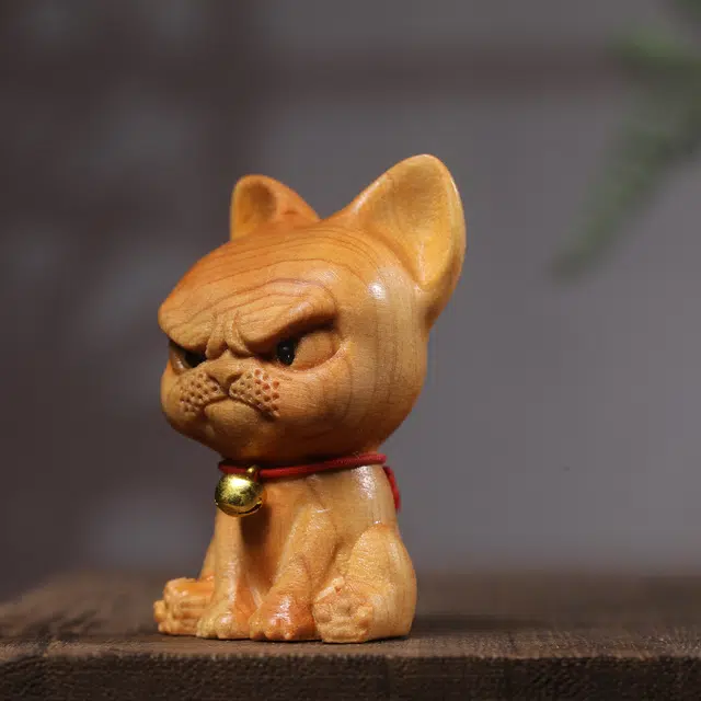 物㯖 新中式国潮复古文艺风轻奢高级随身携带茶宠盘玩文玩太行陈化时来转转把玩镂空工艺解压小摆件#好运 崖柏 把件 男女同款情侣款