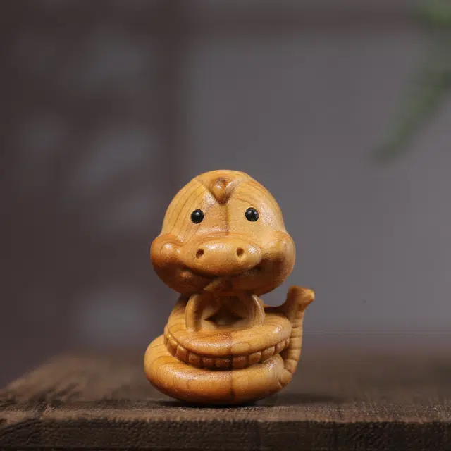 物㯖 新中式国潮高级轻奢随身盘玩文玩居家茶宠车摆件万事顺遂吉祥如意八方来财平安#好运 崖柏 手把件 男女同款情侣款