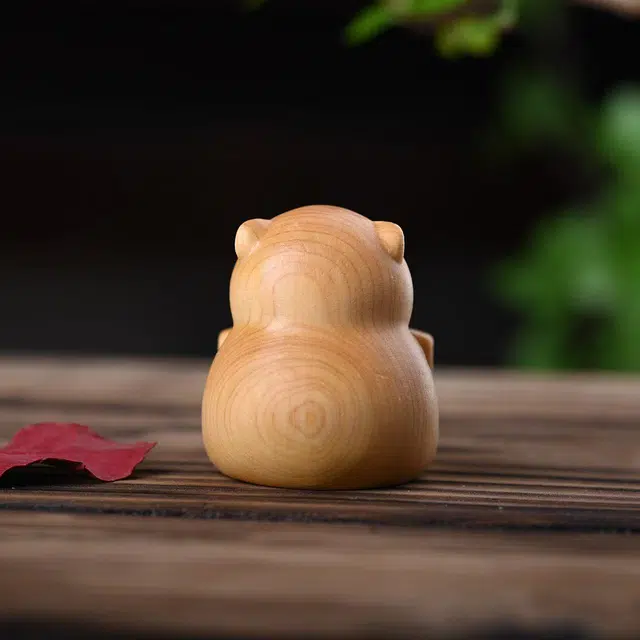 物㯖 太行陈化料时来转转把玩镂空工艺解压招财纳福 创意复古中式工艺实木质工艺品办公书桌装饰品#好运 崖柏 摆件 男女同款情侣款