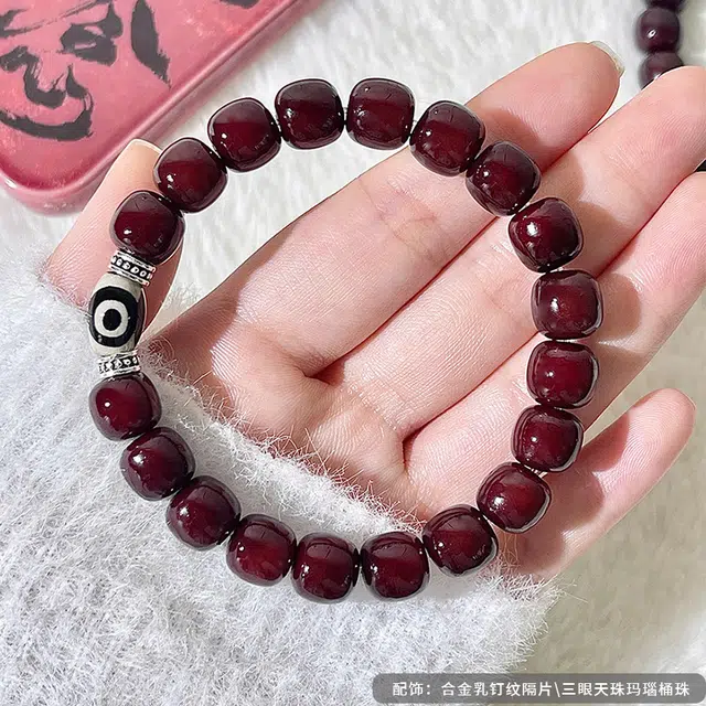 物㯖 小众简约设计轻奢高级感高品质天花板绕指柔掌心禅意时尚百搭国潮新中式出街神器吉祥如意上岸#好运 菩提根 手串 男女同款情侣款