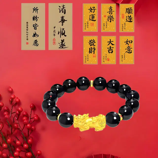 物㯖 极简轻奢高级文玩佛珠高品质天花板念珠转运开运念珠盘玩新宠出街神器考试上岸#好运 黑檀 手串 男女同款情侣款