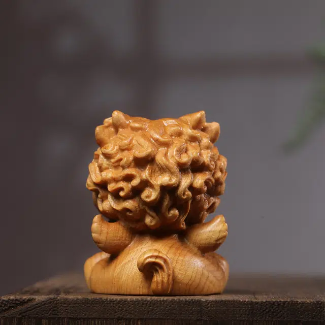 物㯖 中式福禄双全国风招财吉祥物随身携带盘玩解压 汽车包包开运文玩#好运太行陈化工艺解压小摆件 崖柏 把件 男女同款情侣款