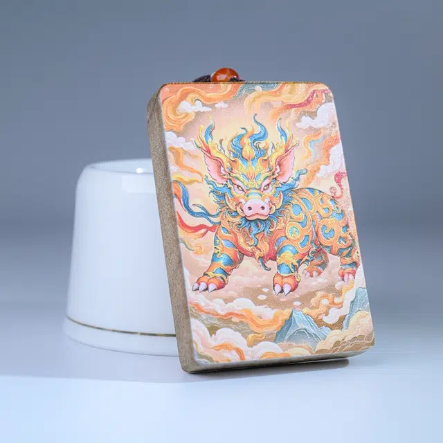 物㯖 十二生肖本命年个性转运佛牌招财进宝新中式国潮掌心禅意简约日常轻奢素雅百搭高级感#好运 楠木 项链 男女同款情侣款