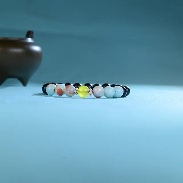 物㯖 高品质一眼万年出街神器香韵新中式轻奢国潮招财纳福小众百搭掌心禅意念珠文玩盘玩好运 黑檀 木作手串 男女同款情侣款
