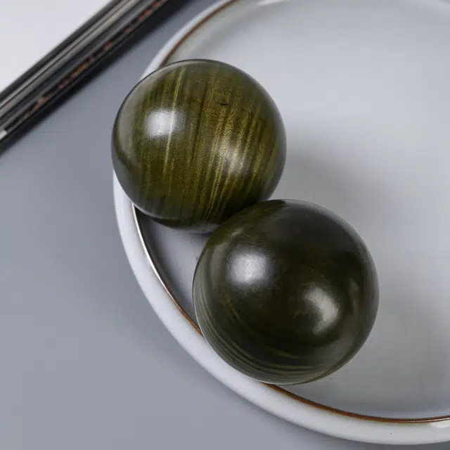 物㯖  国潮新中式轻奢高级感小众【时来运转】手球随身携带文玩盘玩小众百搭吉祥如意诸事顺遂平安喜乐好运 楠木 把件 男女同款情侣款