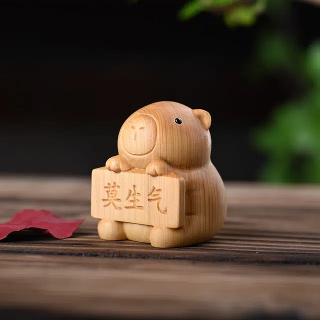 物㯖 太行陈化料时来转转把玩镂空工艺解压招财纳福 创意复古中式工艺实木质工艺品办公书桌装饰品#好运 崖柏 摆件 男女同款情侣款