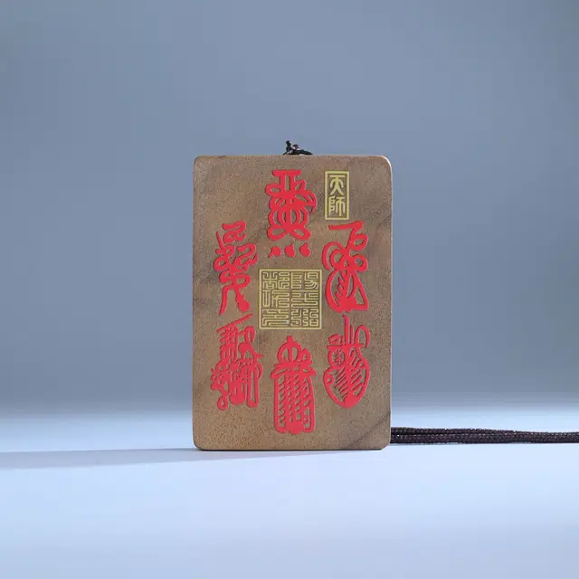 物㯖 国潮新中式简约设计轻奢高级感中式传统文化符牌时尚百搭小众出街神器护身牌平安顺遂上岸#好运 楠木 项链 男女同款情侣款