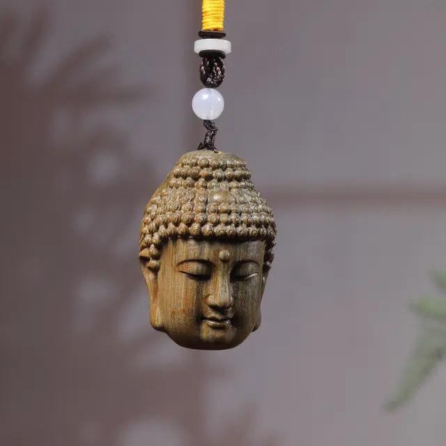 物㯖 新中式国潮复古文艺风轻奢 高级茶宠盘玩文玩【一念之间】招财纳福财源广进万事如意 绿檀 手把件 男女同款情侣款
