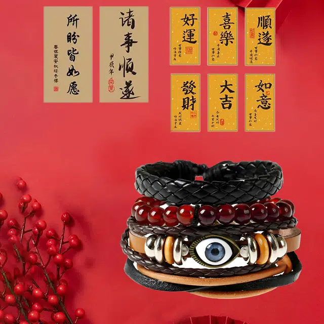 物㯖 极简复古轻奢文玩佛珠转运开运念珠天官赐福八方来财盘完新宠出街神器个性百搭考试上岸#好运 紫檀属 手串 男女同款情侣款