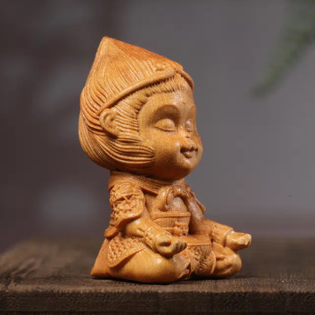 物㯖 工艺品湘工雕刻大圣悟空国潮中式轻奢高级感文玩盘玩居家 崖柏 把件 男女同款情侣款