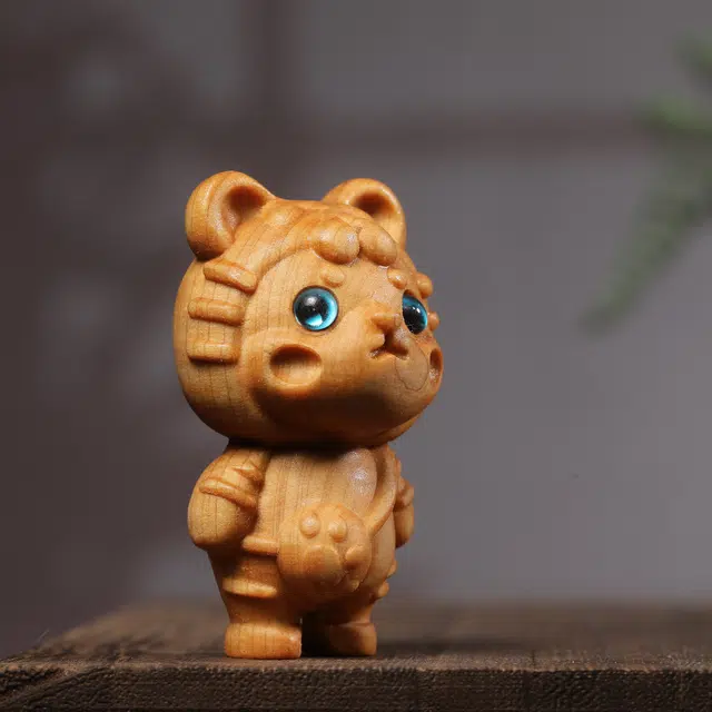 物㯖 轻奢高级随身携带茶宠盘玩文玩工艺解压小摆件万事顺遂招财纳福木质工艺品办公书桌装饰 崖柏 把件 男女同款情侣款