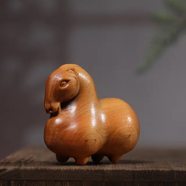 物㯖 新中式国潮复古文艺风太行陈化时来转转把玩镂空工艺解压小摆件随身携带盘玩解压 汽车包包开运文玩 崖柏 把件 男女同款情侣款
