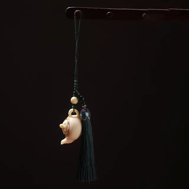 物㯖 如意把把壶国潮新中式轻奢小众文玩盘玩招财进宝节节高升招财进宝复古风文艺风好运 象牙果 挂件 男女同款情侣款