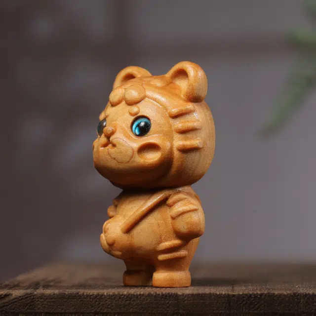 物㯖 轻奢高级随身携带茶宠盘玩文玩工艺解压小摆件万事顺遂招财纳福木质工艺品办公书桌装饰 崖柏 把件 男女同款情侣款