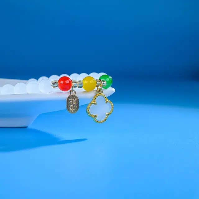 物㯖 精品高品质国潮新中式轻奢文玩盘玩念珠招财纳福高级复古风文艺风优雅百搭高品质好运 白玉菩提 手串 男女同款情侣款