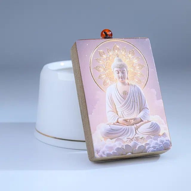 物㯖 小众轻奢民族风个性转运佛牌禅心禅意国潮新中式日常轻奢素雅百搭极简主义出街神器百福具臻上岸#好运 楠木 项链 男女同款情侣款