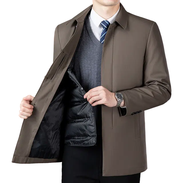 雅鹿 商务休闲宽松翻领长袖夹克外套 男款