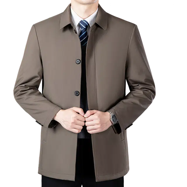 雅鹿 商务休闲宽松翻领长袖夹克外套 男款