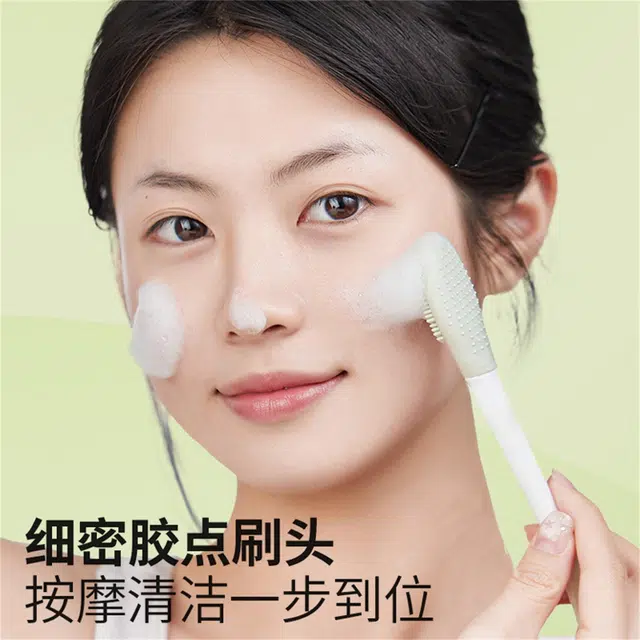 玛莉安 双头硅胶面膜刷子脸部清洁刮板两用泥膜棒美容院面部刮刀涂抹白泥化妆工具