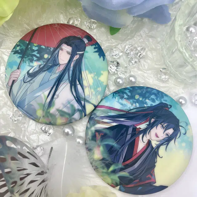 腾讯视频草场地 魔道祖师 夏日青梅系列 魏无羡蓝忘机 白瓷/光栅/流麻/立牌 徽章