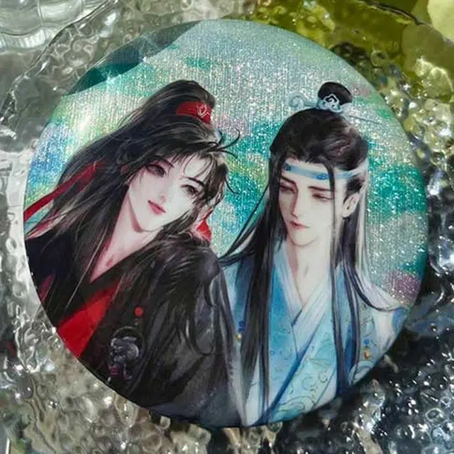 腾讯视频草场地 魔道祖师角色 庆典·六载同行角色系列 镭射票立牌透卡 徽章