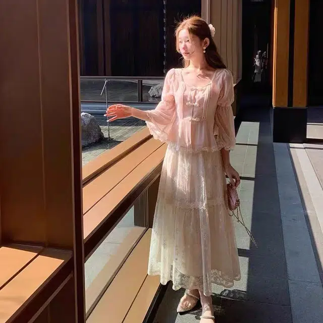 水中花 时尚舒适短袖上衣气质百搭裙子裙装套装 女款