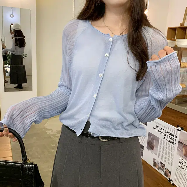 水中花 慵懒穿搭秋冬外搭舒适针织衫 女款