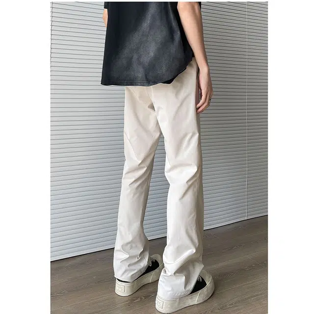 潮人榜 美式高街拼接宽松百搭潮牌直筒休闲裤 男款