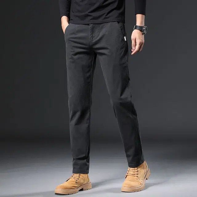 潮人榜 韩版高端秋冬季百搭潮牌轻商务修身舒适柔软不硬日常通勤直筒小脚休闲裤 男款